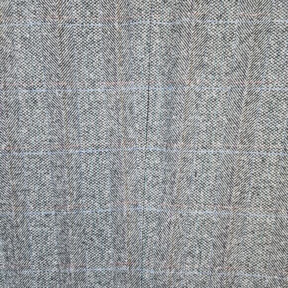 Towncraft Men's Blazer Dark Gray Windowpane Size 43L Herringbone LINER FADING - Picture 16 of 16
